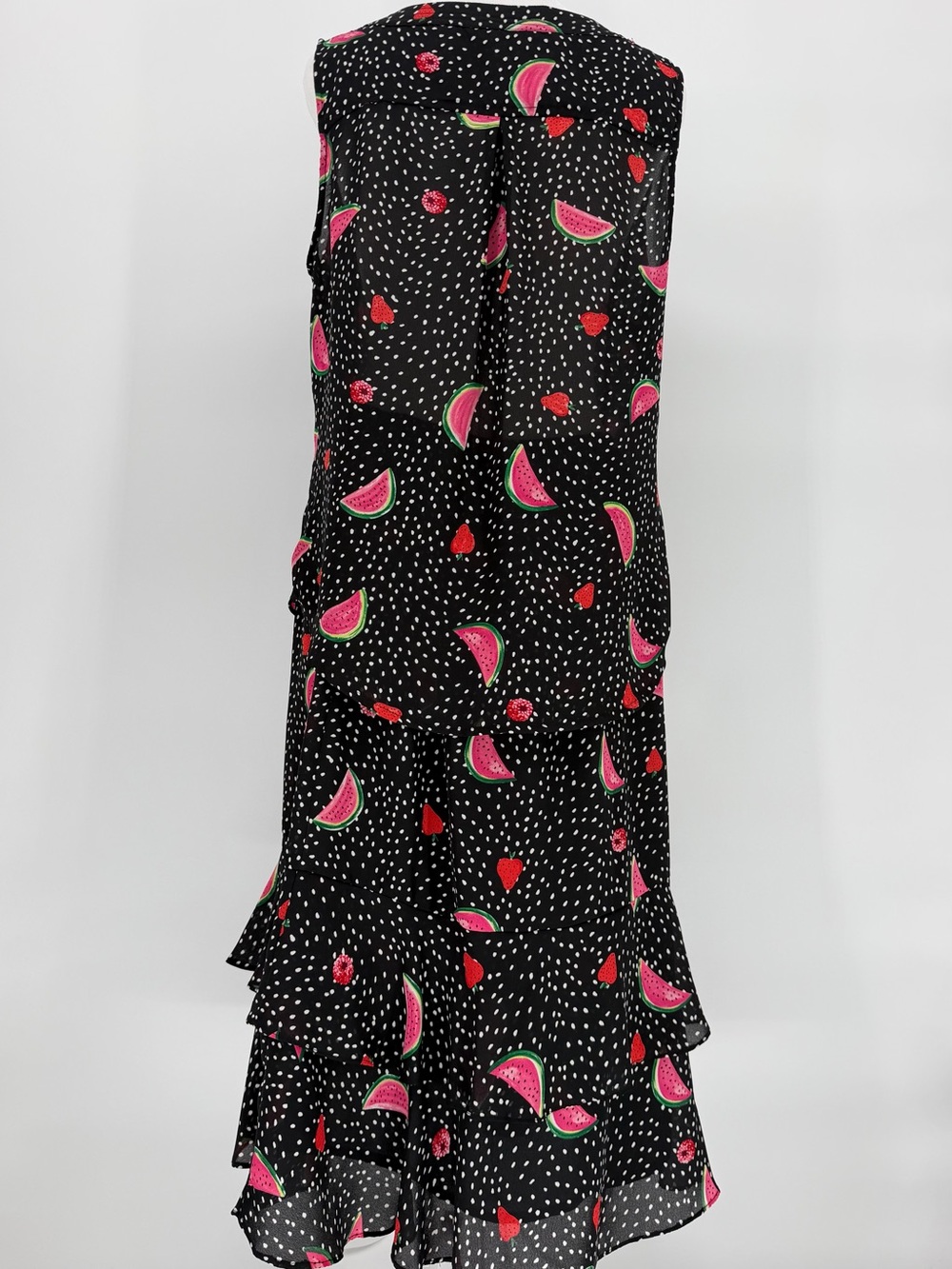 Christopher & Banks Black Maxi Skirt with Pink & Green Watermelon Print - Picture 2 of 15